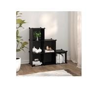 vidaXL Cubes de rangement 6 pcs Noir PP 340548
