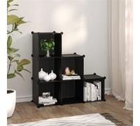 Cubes de rangement 6 pcs Noir PP Noir G