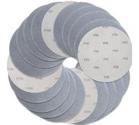 CUBEWAY Lot de 20 Disques Abrasifs 225mm en Maille, Grain 80/120/180/240, Anti-colmatage Haute Efficacité, Oxyde d'Aluminium, pour Ponceuse Girafe, Murale et Plâtre Télescopique