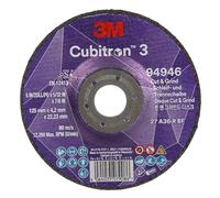 3M Cubitron 3 Disque Cut & Grind - 125 Mm X 4,2 Mm X 22,23 Mm - K36 - T27 (10 Pièces)