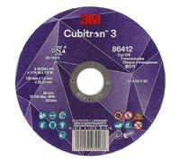 Cubitron à tronçonner 3, 86412, 36+, T41, 125 mm x 1,6 mm x 22,23 mm, EN, 25/paquet