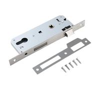 Cubstone Serrure à mortaiser à cadre tubulaire étroite de 85 mm,Serrure à encastrer de 25 mm Serrure de porte en acier pour porte de jardin (85x35mm)