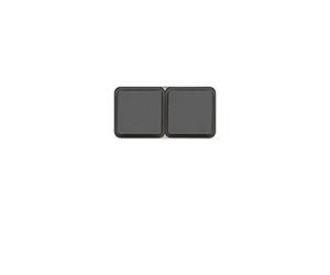 cubyko Prise double horizontale 2PT saillie gris IP55
