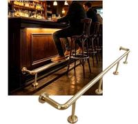CucCe Repose-Pieds de Bar Kit de Repose-Pieds Barre 3,28 à 16,4 Pieds, Supports en Acier Inoxydable for comptoir bibliothèque Cuisine Restaurant