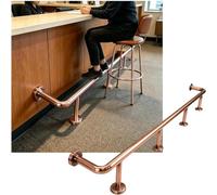 CucCe Repose-Pieds de Bar Kit de Repose-Pieds de Barre, 3,28~16,4 Pieds, Barres en Acier Inoxydable, for comptoir de Cuisine de Restaurant, café(Rose Gold,4.5M/14.76FT)