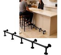 CucCe Repose-Pieds de Bar Kit de Repose-Pieds, Garde-Corps de Pied de Barre fixés au Mur for comptoir de réception intérieur et extérieur(Bianco,4.0M/13.12FT)