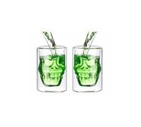 Cucina Dimodena : 2 verres à double paroi ''Tête de Mort'' - 40 cl