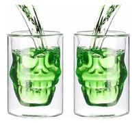 Cucina Dimodena : 2 verres à double paroi ''Tête de Mort'' - 40