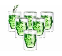 Cucina Dimodena 6 verres à double paroi ''Tête de Mort'' - 40 cl