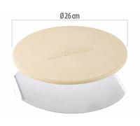 Cucina Dimodena Pierre à pizza pour cuisson au barbecue - Ronde, 26 cm