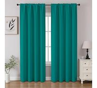 CUCRAF Lot de 2 Rideaux occultants avec Passe-Tringle pour Chambre à Coucher et Salon, Rideaux de fenêtre isolés Thermiques avec Passe-Tringle de 213,4 cm de Long (132 x 213,4 cm (l x L), Turquoise