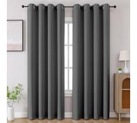 CUCRAF Lot de 2 Rideaux occultants de fenêtre à Isolation Thermique pour Chambre à Coucher, Cuisine et Salon, 132,1 x 228,6 cm de Long, Gris Clair