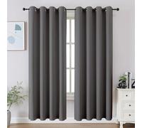 CUCRAF Lot de 2 Rideaux occultants de fenêtre à Isolation Thermique pour Chambre à Coucher, Cuisine et Salon, 132,9 x 182,9 cm de Long, Gris Clair