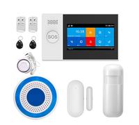 CUDTAPI Alarme Intelligente et GSM, 4.3 Pouces, système de sécurité for Maison, entièrement Tactile, avec Mini sirène intérieure sans Fil, Fonctionne