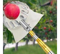 Cueille Fruit Telescopique 2m/4m/5m/6m/7m Amovible Cueille Fruits avec Sac, Ramasse Fruit avec Perche Telescopique pour La Récolte de Pêches, Pommes, Agrumes (Size : 5m(16.4ft))