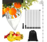 Cueille Fruit Telescopique 4M,Ramasse Fruit,Cueille Fruit Telescopique Cerises,Ramasse Fruit Gardena Assemblage Simple,Utilisé pour Les Arbres Fruitiers Dans les Vergers,Poires, Ramasse Pomme
