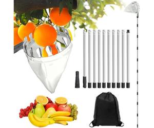 Cueille Fruit Telescopique 4M,Ramasse Fruit,Cueille Fruit Telescopique Cerises,Ramasse Fruit Gardena Assemblage Simple