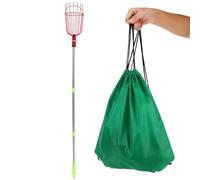 Cueille-fruits à Perche Réglable Tête à Griffes pour Vergers | Aluminium et Métal, Sections Torsadées, Panier Rembourré, Récolte D'avocats et Arbres Fruitiers, Usage Maison