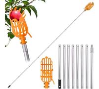 Cueilleur de fruits avec manche télescopique - Léger et facile à utiliser - 1 pièce - Acier inoxydable