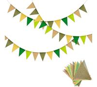 CUEMOON Guirlande de fanions de 12 m, résistante aux intempéries, 36 fanions, décorations pour l'intérieur et l'extérieur, fête de jardin, chambre d'enfant, anniversaire