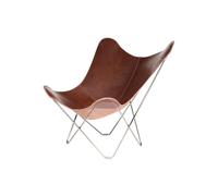 Cuero Pampa 1017 Mariposa Butterfly Chaise en Acier/Cuir Chocolate-Chrome Marron/chromé Dimensions : 87 x 92 x 86 cm