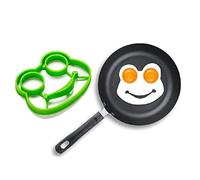 CUICUI 1 Pièces Vert Silicone Grenouille Dessin Animé Frite Oeuf Cadre Oeuf Moule Crêpe Oeuf Anneaux Shaper Oeuf Omelette Moule Cuisine Outil