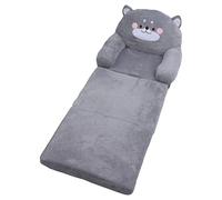 Cuifati Canapé pour Enfants Gris de Dessin animé, Chaise Pliable pour Tout-Petits, Mini canapé Doux et Respirant pour Lire, Dormir Relaxant avec Large Poignée, Facile à Nettoyer (3 Niveaux)