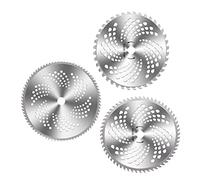 Cuifati Jeu de Lames de Scie pour Tondeuse à Gazon en Acier allié 40 60 80 Dents, Remplacement de Lame de Coupe-Herbe pour Débroussailleuse pour la Coupe d'arbustes en Bois, 3 Lames de Scie