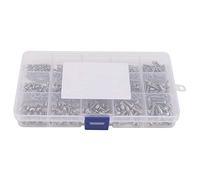 Cuifati Jeu de Vis Assorties en Acier Inoxydable 500 Pièces, Kit d'assortiment de Boulons Métriques M2 M3 M4 avec Récipient en Plastique Réutilisable pour la Réparation de Meubles de Machines