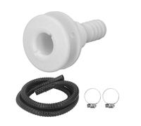Cuifati Kit d'installation de Pompe de Cale, Tuyau étanche de 3/4 Pouces, Tuyau de 6,7 Pieds avec Colliers de Serrage, Caoutchouc ABS Durable pour Pompes de Cale de Bateau Marin, Sortie de 3/4 Pouces