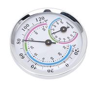 Cuifati Mini Thermomètre et Hygromètre d'intérieur 2 en 1, Jauge d'humidité Argentée avec échelle Claire, Design Compact pour Serres, Maison, Bureau - Aucune Pile Nécessaire, Facile à Lire, Petit