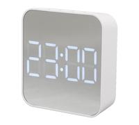 Cuifati Petit Réveil Numérique pour Chambres à Coucher, Horloge électrique LED à Grand écran Fonctionnant sur Piles pour Bureau, Horloge Murale Multifonctionnelle 2 Paramètres D'alarme,