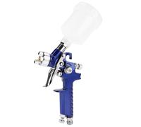 Cuifati Pistolet Pneumatique Professionnel de 125 ML avec Buse de 0,8 Mm pour la Peinture Automobile, Mini Pistolet Pulvérisateur à Air par gravité avec Pot Transparent pour la Réparation Artistique