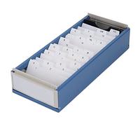 Cuifati Porte-Cartes d'indexation, capacité 800, Organiseur de Fichiers de Cartes de Visite de A à Z avec Couvercle Transparent, Boîte à en Plastique Extensible pour le Bureau à Domicile (BLUE)
