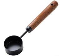 Cuillère à Café 15ml Acier Inoxydable avec Manche en Noyer, Dosage Précis pour Espresso et Poudre, Design Minimaliste, 14.7cm(B)