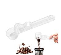 Cuillère à café avec entonnoir, cuillère à mesurer coulissante pour café moulu, poudre, épices, transparent