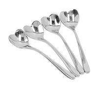 Cuillere a Cafe Coeur, Lot De 4 Cuillère à Dessert Coeur, Petite Cuillère En Acier Inoxydable en Forme de Cœur Pour Thé, Dessert, Sucre, Desserts, Crème Glacée