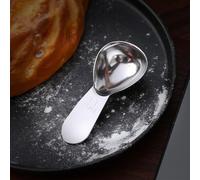 Cuillère à café de précision en acier inoxydable 304 avec manche court pour sucre, épices, farine, anti-rouille, passe au lave-vaisselle, argenté (15 ml)