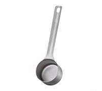 Cuillère à café en titane à long manche pour grains d'expresso, cuillère à café en métal 1 cuillère à soupe (circulaire)