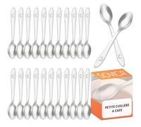 Cuillère à café inox 10 cm, 24 pièces | Résistante et élégante, Idéale pour expresso, Pour amateurs de café, Pour familles et restaurants