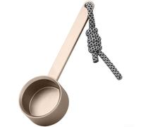 Cuillère à café longue 15 cm en aluminium avec suspension pour barista cuisine café argenté (doré)