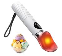 Cuillère à Crème Glacée Chauffante, Boule à Glace avec 2 Niveaux de Chaleur Réglables, Chauffe Jusqu'à 70 °C pour Crème Glacée Dure, Cuillère Portionneuse à Glace PC en Alliage de Zinc (3 Niveaux)
