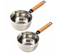 Cuillère à Eau Brillant Cuillère à Sauce, style to 6, size to 6 | Inox 304, Louche avec Bec Verseur, Long Manche, pour Maison
