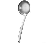 Cuillère à Fentes 43cm Ergonomique Anti-Brûlure(B) | Acier 316L pour premium, maille 60 mesh, écumes fines, pour idéal soupe et bouillon, durable