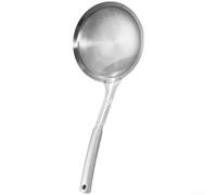 Cuillère à Fentes 43cm Ergonomique Anti-Brûlure(D) | Acier 316L pour premium, maille 60 mesh, écumes fines, pour idéal soupe et bouillon, durable