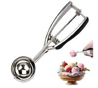 Cuillere a glace, 1 artículo Cuillere glace boule 6 cm, Avec Gâchette et Poignée Confortable, Pour la crème glacée, Les boules de melon, Les boulettes de viande, Les gâteaux, La pâte et le riz