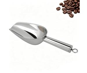 Cuillère à glace en acier inoxydable, cuillère à glace seau à glace cuillère à café en grains de café cuillère à sucre pour mariage de bar, 8/12/18 oz(8oz)