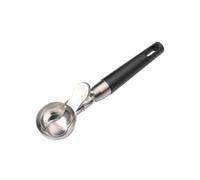Cuillère à Glace en Acier Inoxydable Noir pour Fruits et Boulettes | Design Ergonomique, Nettoyage Facile, Coupe la Glace Dure, Usage Sûr et Sain, pour Dessert, Viande, la Cuisine