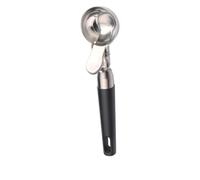 Cuillère à Glace en Acier Inoxydable Noire, Coupe Fruits et Glace | Design Ergonomique, Nettoyage Facile, Coupe la Glace Dure, Usage Sûr, pour Fruits et Desserts