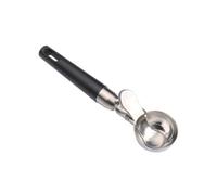 Cuillère à Glace en Acier Inoxydable, Noire, pour Boules de Dessert | Coupe la Glace Dure, Design Ergonomique, Facile à Nettoyer, pour Fruits et Desserts à Maison